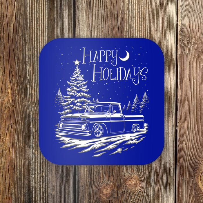 Classic First Gen C10 6066 Apache Happy Holidays Christmas Gift Coaster