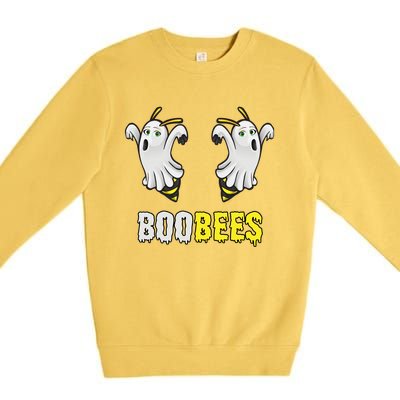 Cute Funny Ghost Halloween Boo Bees Gift Boobees Cute Gift Premium Crewneck Sweatshirt