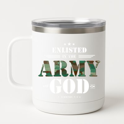 Christian Funny Gift Religious Bible Verse Scriptures GodS Army Gift 12 oz Stainless Steel Tumbler Cup