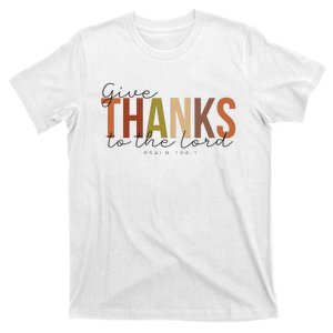 Christian Fall Give Thanks To The Lord Thanksgiving T-Shirt