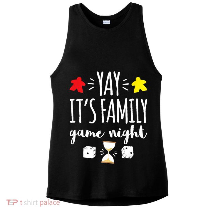 Celebrate Family Game Night Board Games Card Games Ladies PosiCharge Tri-Blend Wicking Tank