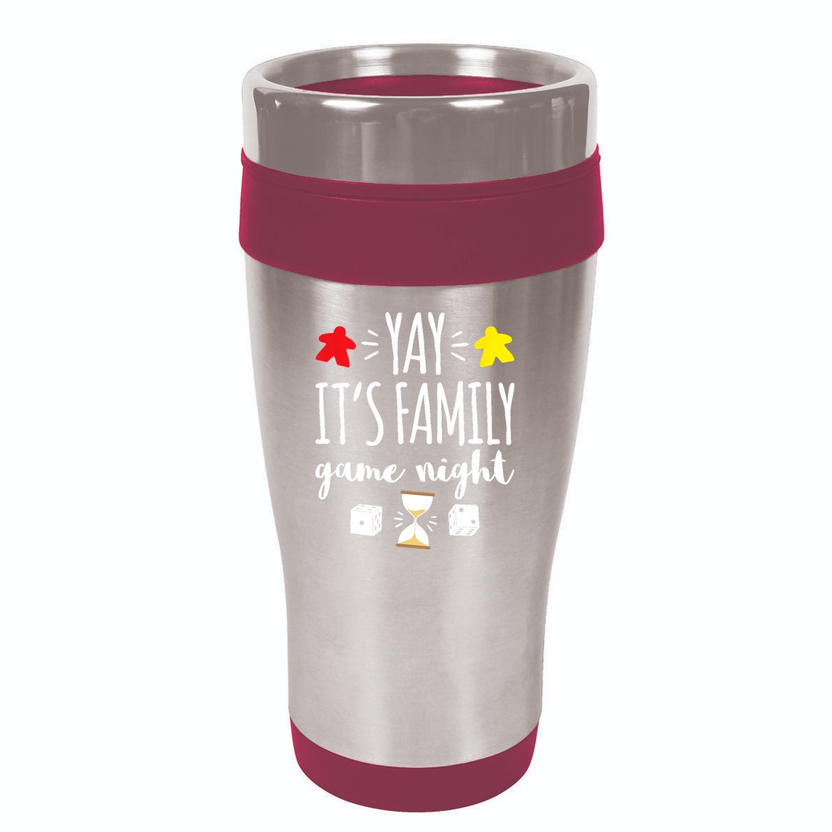 Celebrate Family Game Night Board Games Card Games 16oz Travel Tumbler