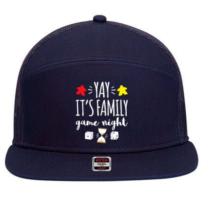Celebrate Family Game Night Board Games Card Games 7 Panel Mesh Trucker Snapback Hat