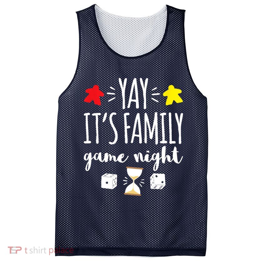 Celebrate Family Game Night Board Games Card Games Mesh Reversible Basketball Jersey Tank