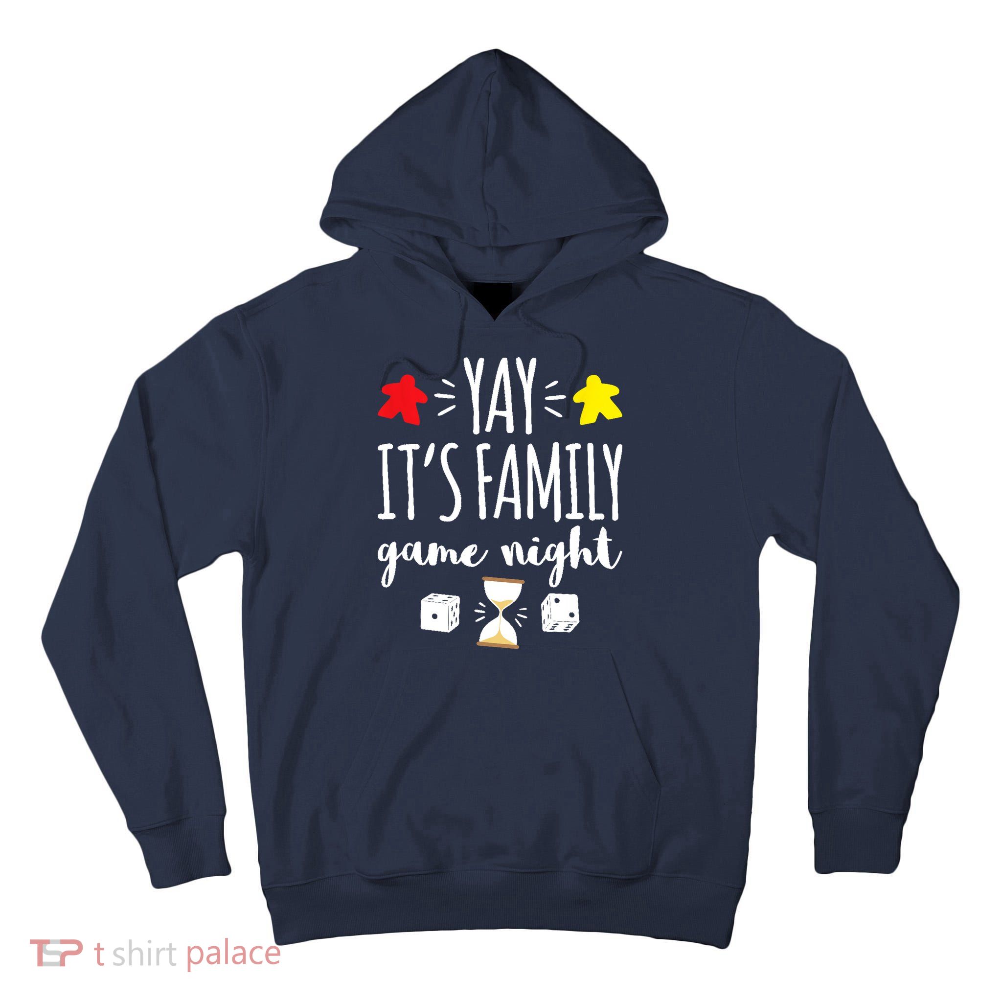 Celebrate Family Game Night Board Games Card Games Tall Hoodie