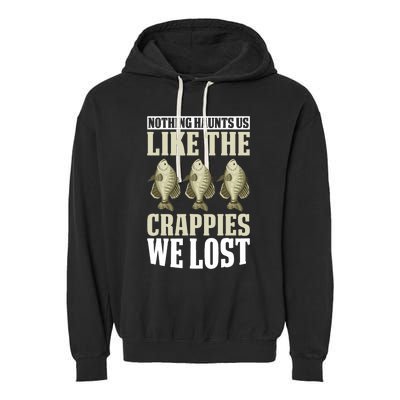 Crappie Fishing Gear Fishing Lure Fishing Net Crappe Fisher Garment-Dyed Fleece Hoodie