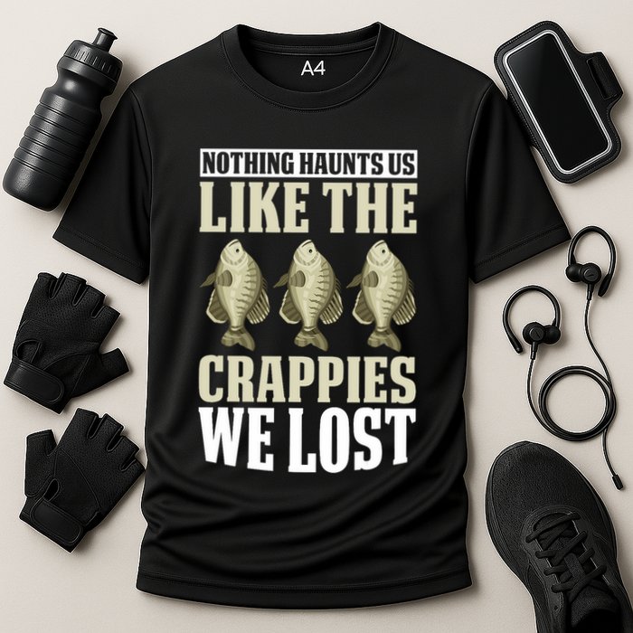 Crappie Fishing Gear Fishing Lure Fishing Net Crappe Fisher Cooling Performance Crew T-Shirt