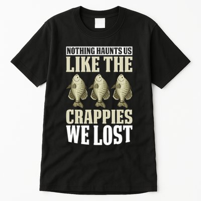 Crappie Fishing Gear Fishing Lure Fishing Net Crappe Fisher Tall T-Shirt