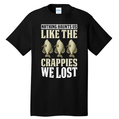 Crappie Fishing Gear Fishing Lure Fishing Net Crappe Fisher Tall T-Shirt