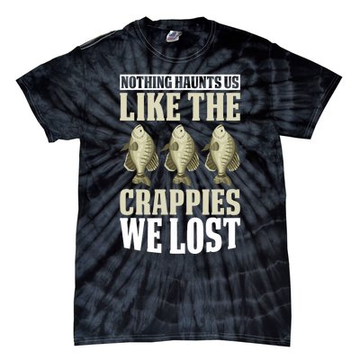 Crappie Fishing Gear Fishing Lure Fishing Net Crappe Fisher Tie-Dye T-Shirt