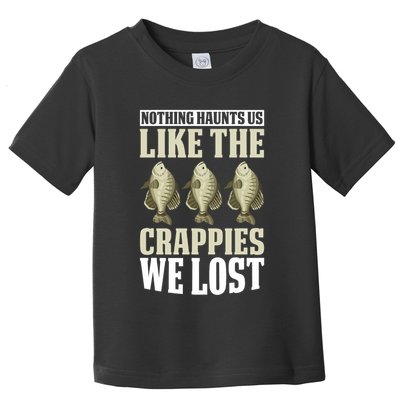 Crappie Fishing Gear Fishing Lure Fishing Net Crappe Fisher Toddler T-Shirt