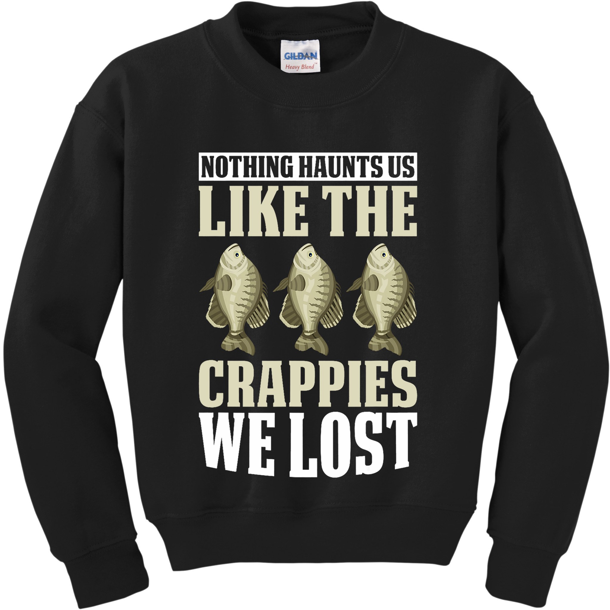 Crappie Fishing Gear Fishing Lure Fishing Net Crappe Fisher Kids Sweatshirt