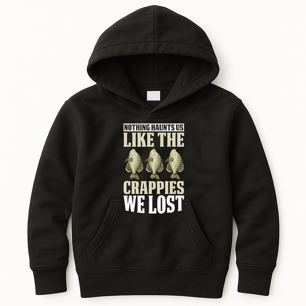 Crappie Fishing Gear Fishing Lure Fishing Net Crappe Fisher Kids Hoodie