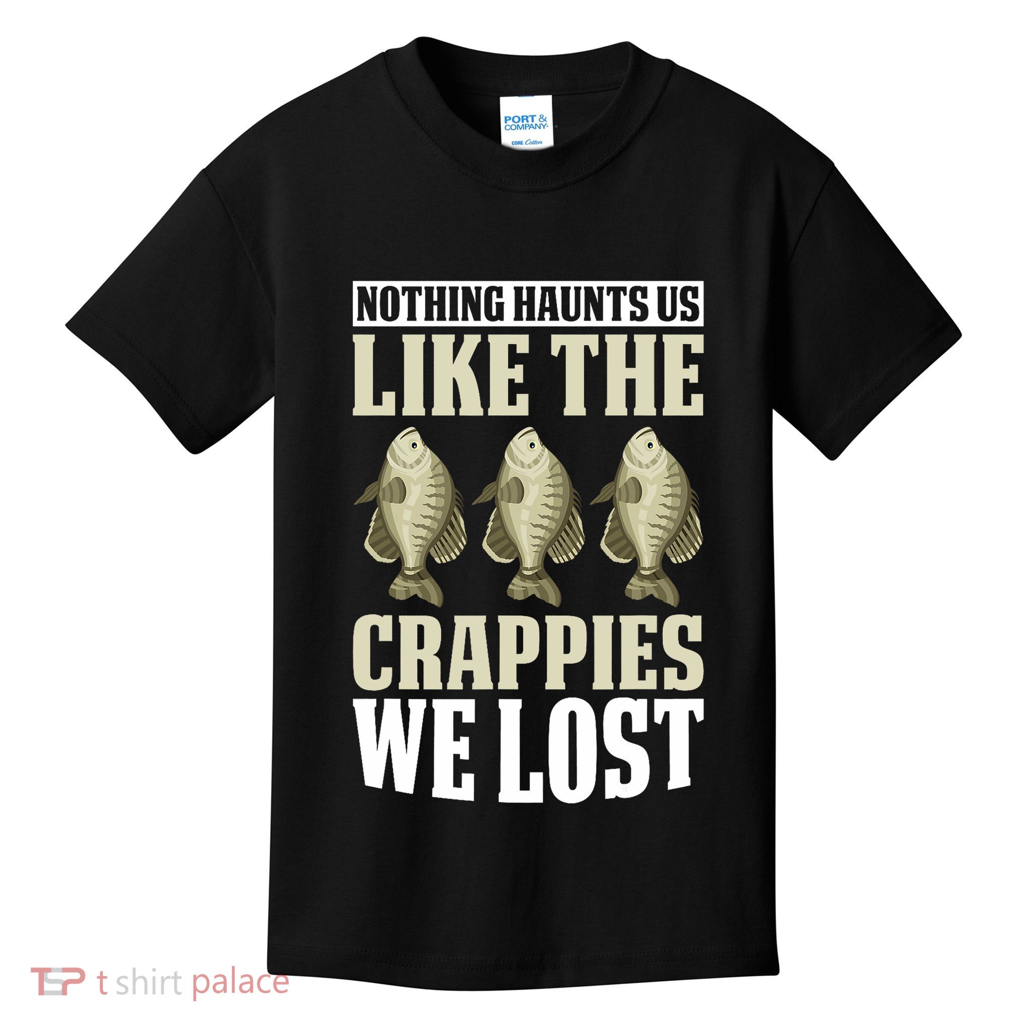Crappie Fishing Gear Fishing Lure Fishing Net Crappe Fisher Kids T-Shirt