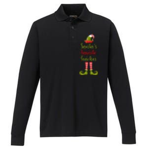 Christmas Funny Gift For Teachers SantaS Favorite Teacher Gift Performance Long Sleeve Polo