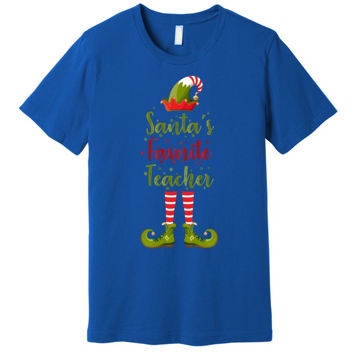 Christmas Funny Gift For Teachers SantaS Favorite Teacher Gift Premium T-Shirt