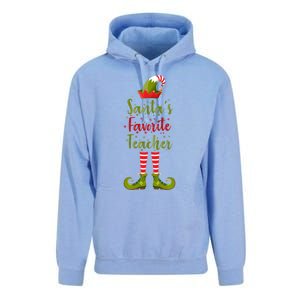 Christmas Funny Gift For Teachers SantaS Favorite Teacher Gift Unisex Surf Hoodie