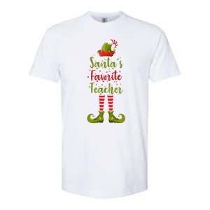 Christmas Funny Gift For Teachers SantaS Favorite Teacher Gift Softstyle CVC T-Shirt