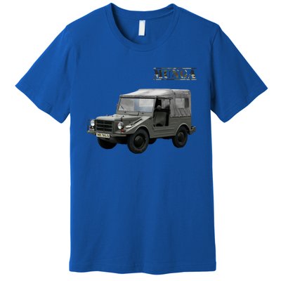 Classic Fourcute Giftwheel Drive Car Munga Bundeswehr Army Oldtimer Gift Premium T-Shirt