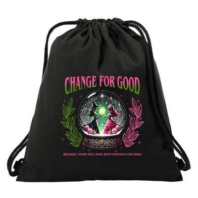 Changed For Good Witch P.I.N.K. And Green Groovy Drawstring Bag