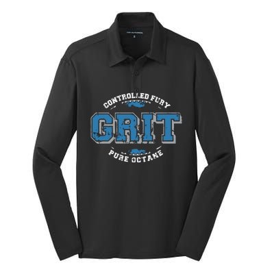 Controlled Fury Grit Pure Octane Silk Touch Performance Long Sleeve Polo