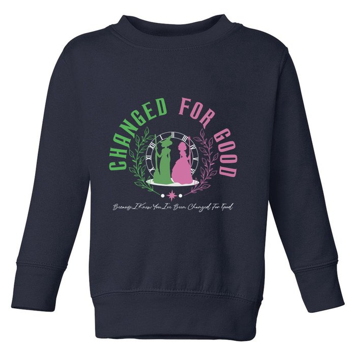 Changed For Good Witch P.I.N.K And Green S.H.I.Z U.N.I.V.E.R.S.I.T.Y Toddler Sweatshirt