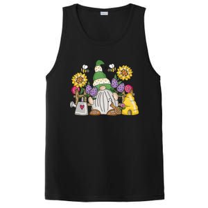 Cute Flower Garden Gnome With Bees And Flowers Gift Gardener Funny Gift PosiCharge Competitor Tank