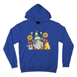 Cute Flower Garden Gnome With Bees And Flowers Gift Gardener Funny Gift Hoodie