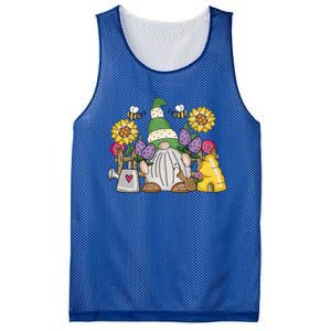 Cute Flower Garden Gnome With Bees And Flowers Gift Gardener Funny Gift Mesh Reversible Basketball Jersey Tank