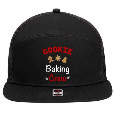 Christmas Funny Great Gift Cookie Baking Crew Cool Gift Cute Gift 7 Panel Mesh Trucker Snapback Hat