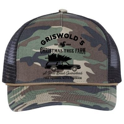 Cool Funny Griswold Christmas Tree Farm Retro Rope Trucker Hat Cap