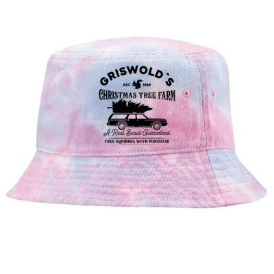 Cool Funny Griswold Christmas Tree Farm Tie-Dyed Bucket Hat