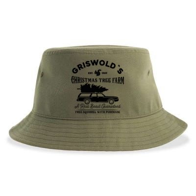 Cool Funny Griswold Christmas Tree Farm Sustainable Bucket Hat