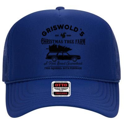 Cool Funny Griswold Christmas Tree Farm High Crown Mesh Back Trucker Hat