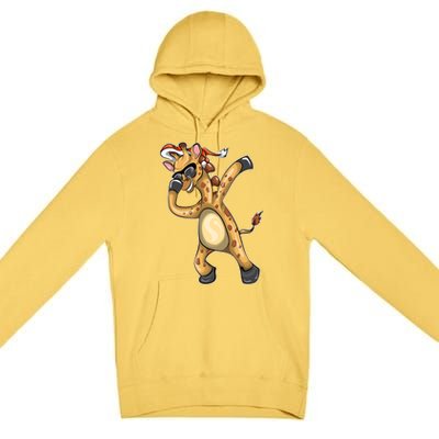 Christmas Funny Gift Animal Dabbing Giraffe Funny Gift Premium Pullover Hoodie