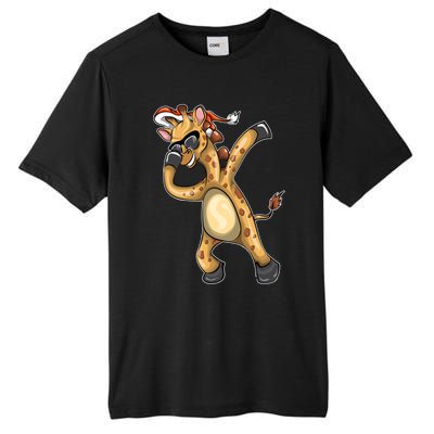 Christmas Funny Gift Animal Dabbing Giraffe Funny Gift Tall Fusion ChromaSoft Performance T-Shirt