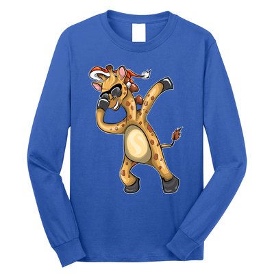 Christmas Funny Gift Animal Dabbing Giraffe Funny Gift Long Sleeve Shirt