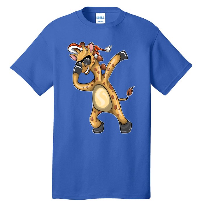 Christmas Funny Gift Animal Dabbing Giraffe Funny Gift Tall T-Shirt