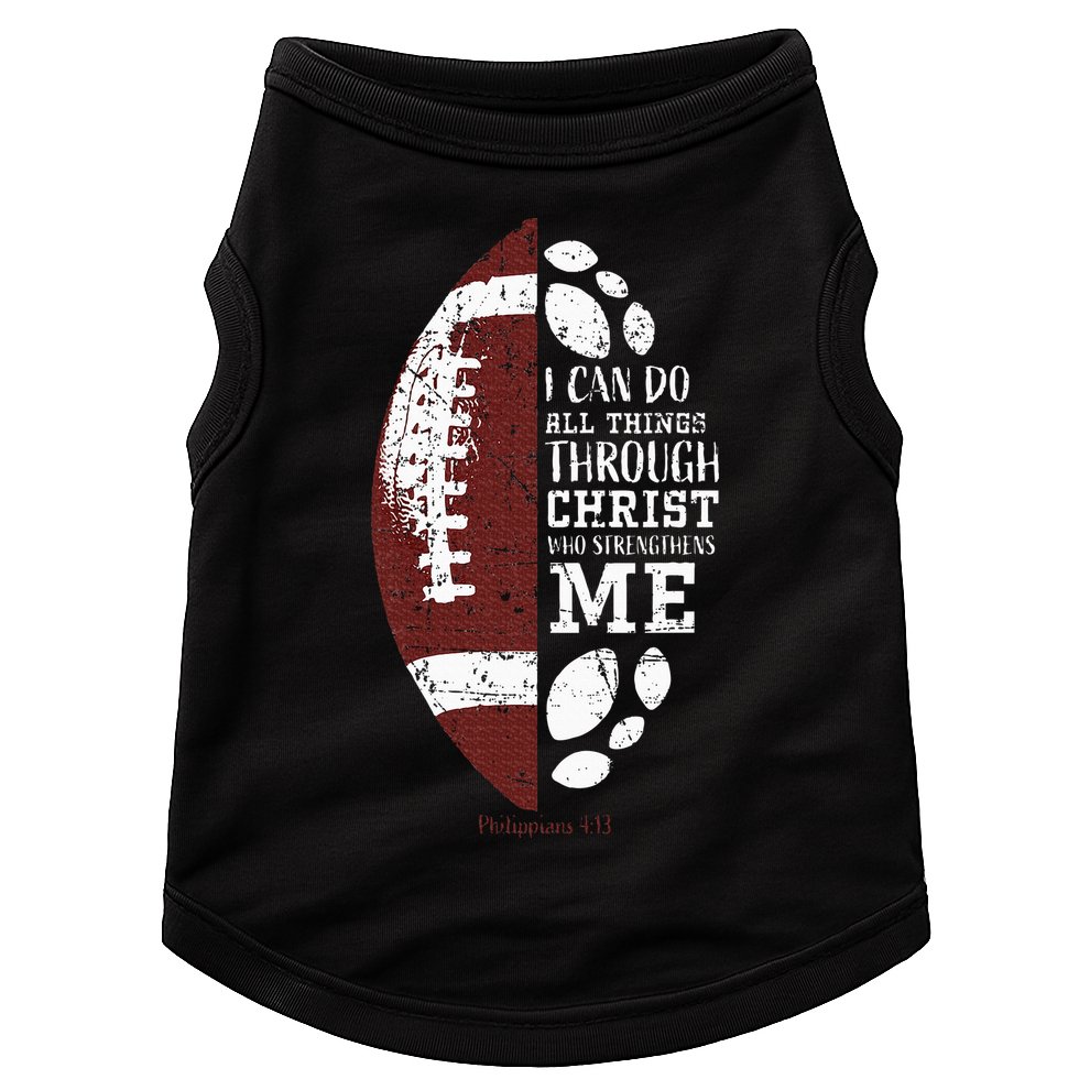 Christian Football Gifts Religious Verse Doggie Tank
