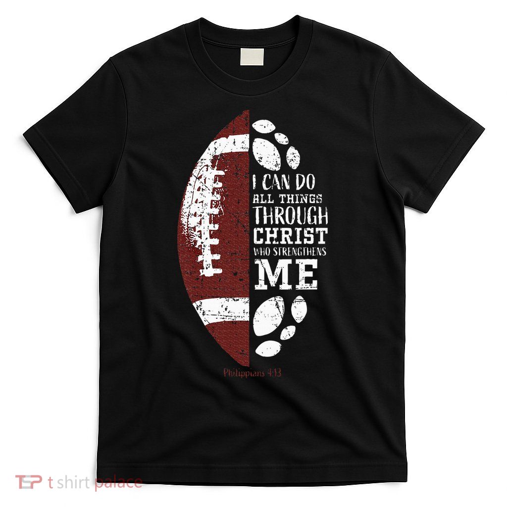 Christian Football Gifts Religious Verse T-Shirt