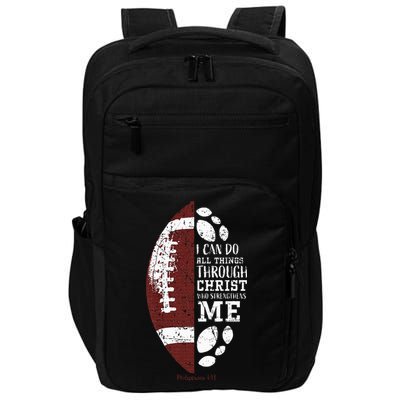 Christian Football Gifts Religious Verse Impact Tech Backpack