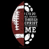 Christian Football Gifts Religious Verse 16 in Basic Backpack