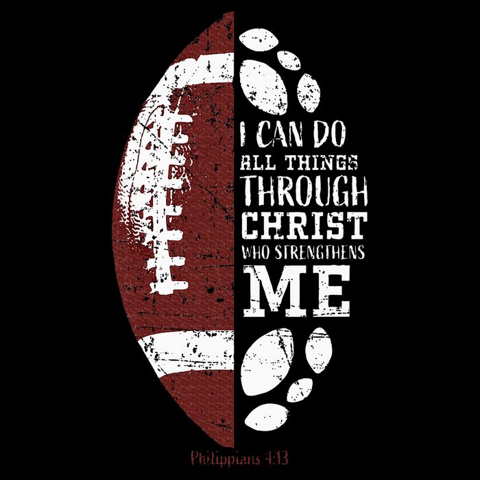 Christian Football Gifts Religious Verse 16 in Basic Backpack