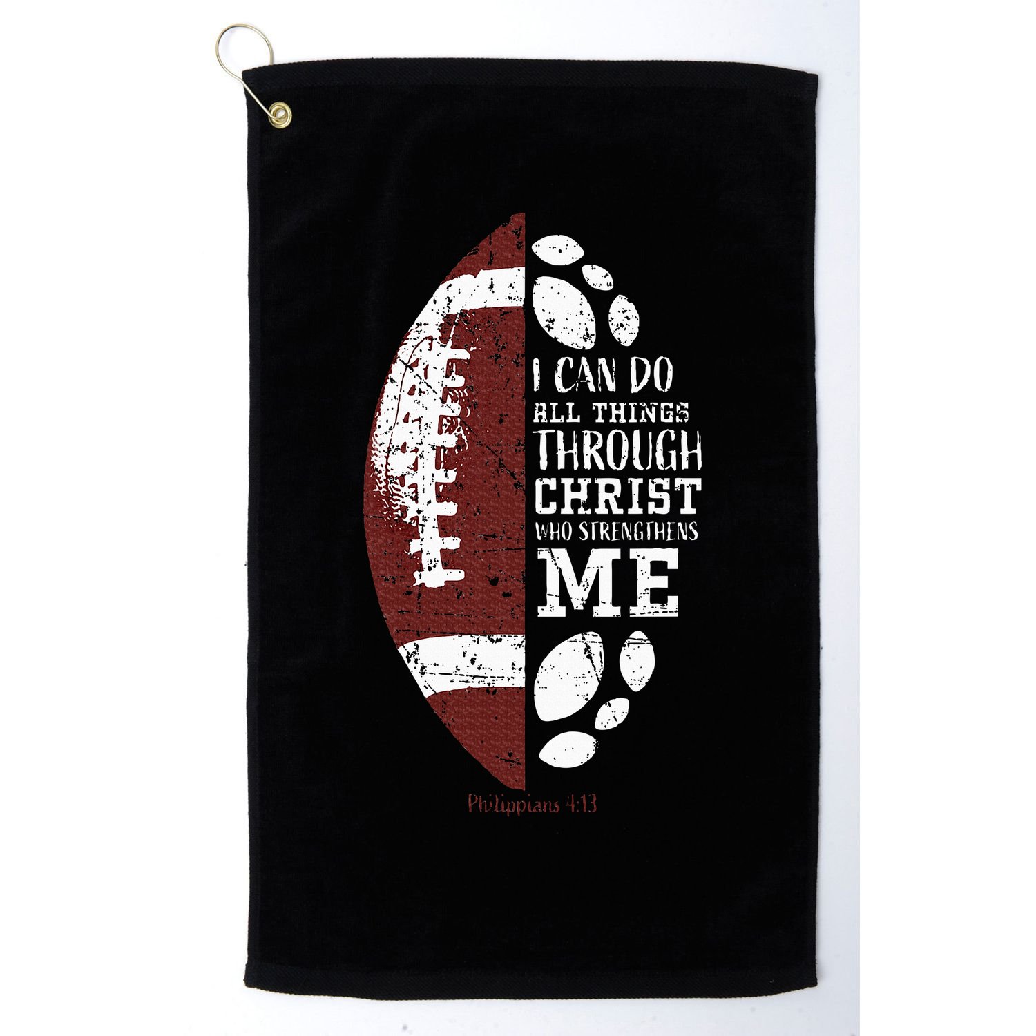 Christian Football Gifts Religious Verse Golf Towel