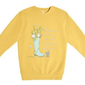 Cats Funny Gardener Gardening Never Too Old To Play In Dirt Premium Crewneck Sweatshirt