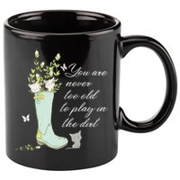 Cats Funny Gardener Gardening Never Too Old To Play In Dirt 11oz C Handle Ceramic Mug