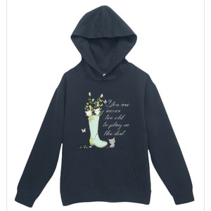 Cats Funny Gardener Gardening Never Too Old To Play In Dirt Urban Pullover Hoodie