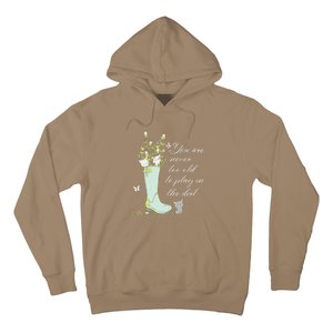 Cats Funny Gardener Gardening Never Too Old To Play In Dirt Hoodie