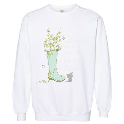 Cats Funny Gardener Gardening Never Too Old To Play In Dirt Garment-Dyed Sweatshirt