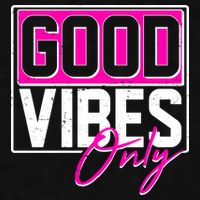 Cool Funny Good Vibes Only Ladies PosiCharge Tri-Blend Wicking Tank